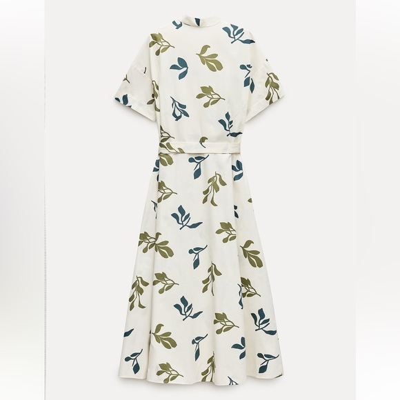 New ZARA Printed Poplin Dress ZW Collection - Picture 8 of 12